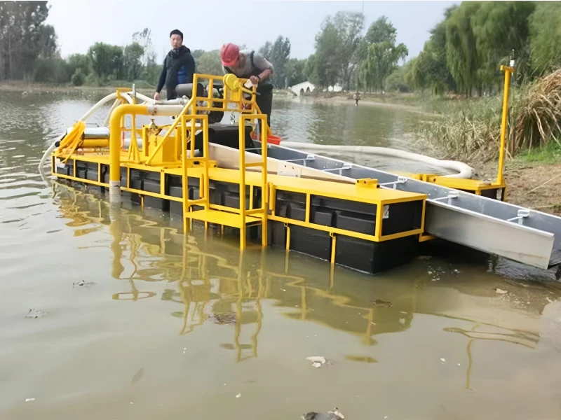 Fixed-hull 8-inch gold panning boat